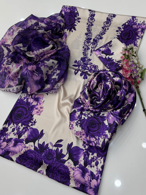 💕 RESTOCK BRANDED SHAMOOZ SILK 3 PC DRESS 👗