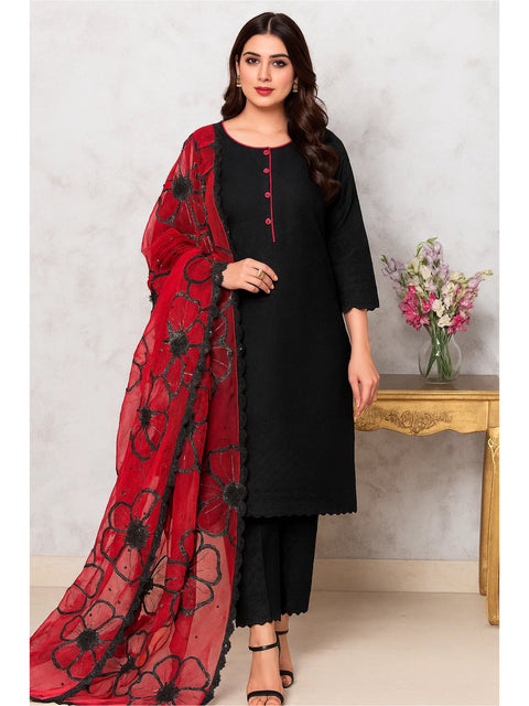 Shiffile Chikankari Embroidery 🧵 Cotton Lawn With Fancy Oil Paint 🎨 Duppata 3 Pc 👗