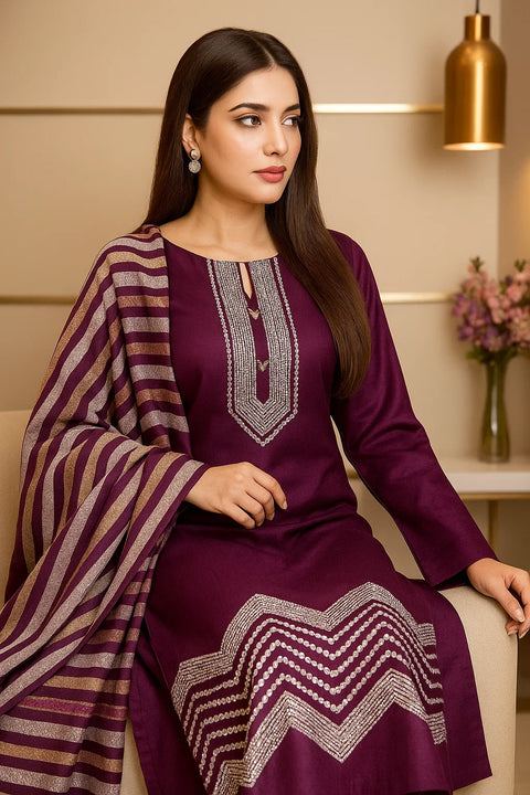 🔥 #WINTER’s Boutique Style Fancy Sequence Embroidery Soosi 3 PC Dress 👗