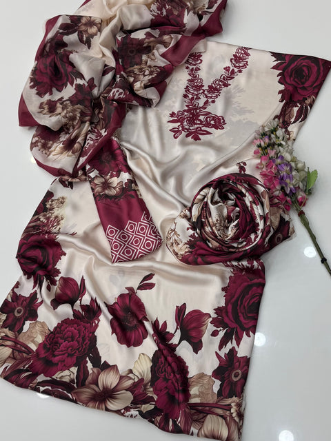 💕 RESTOCK BRANDED SHAMOOZ SILK 3 PC DRESS 👗