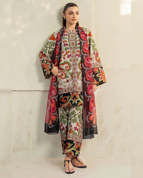 💕 ONLY 2450/-PKR #BRANDED SILK 3PC 💕