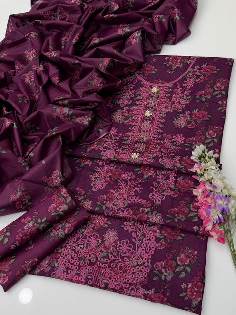 💕 ONLY 2850/-PKR #DHANAK #WINTER’s 3 PC 💕