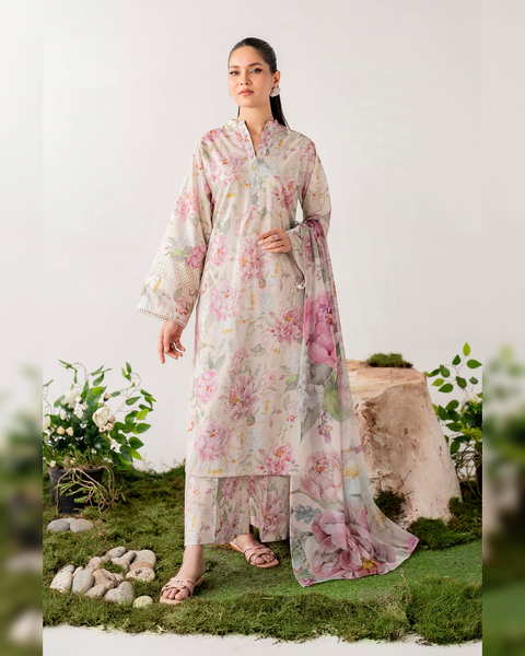 💕 Branded Printed Superior Quality Shamooz Silk 3 Pc 👗