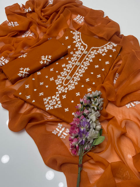 Handmade Sindhi Sheesha Embroidery 🧵 Pure Lawn 3 Pc 👗