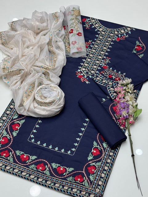 🔥 #Eid Boutique Style Soft Cotton Embroidered 3 Pc Dress 👗