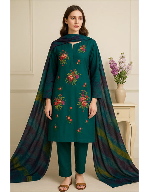 Handmade Style Cross Stitch Tanka Embroidered Lawn 3 Pc Dress 👗