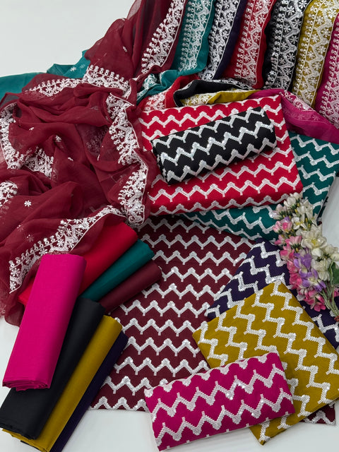 Beautiful Sequence Work Bareeze Embroidery 🧵 Lawn Shirt 3 Pc Dress 👗
