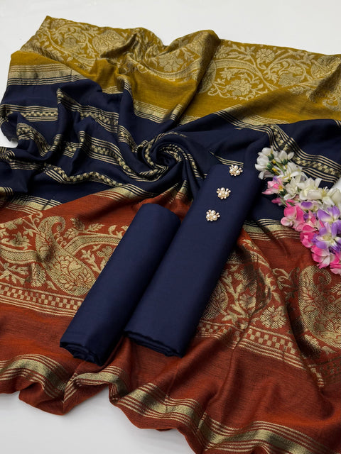 💕 #Winter’s Jacquard Pashmina Shawl With Dhanak 3 PC Dress 👗