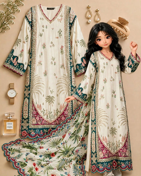 💕 Trending Fancy Kaftan Style Fancy Heavy Embroidered Silk 3 Pc 👗