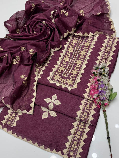 Beautiful Handmade Style Pakka Tanka With Applique Ralli Work Pearl Beads 2 Pc Dress 👗