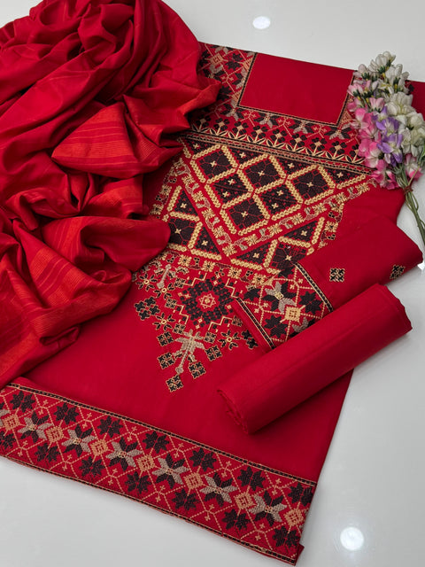 🔥 #Winter’s Beautiful Sang E Maah Design Dhanak 3 Pc 👗