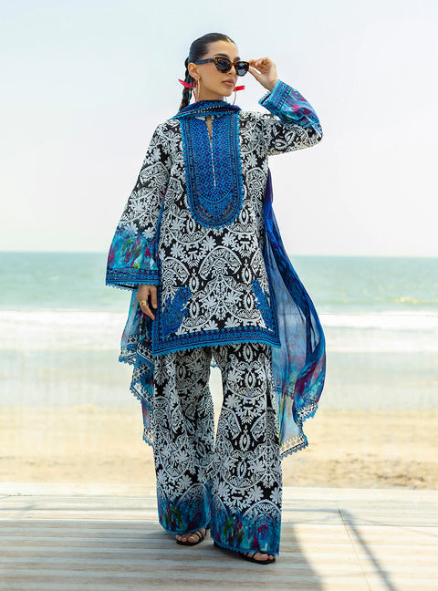 💕 Branded Luxury Pure Lawn With Embroidered Patches 3 Pc 👗