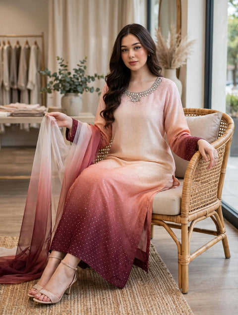 🔥 #VIRAL #OMBRE TYE N DYE SHEESHA SILK 2 PC 🔥