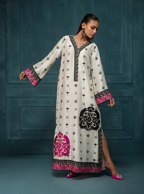 💕 Zainab Chottani Brand Digital Printed Shamooz Silk 3 PC Dress