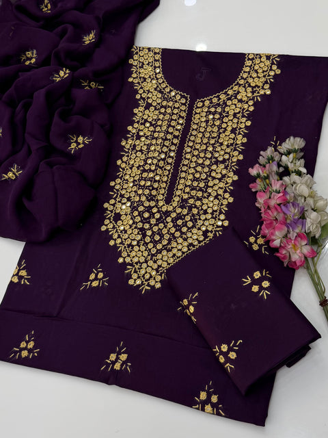 🔥 #Handmade Sheesha Work Pakka Tanka Lawn 3 Pc Dress 👗