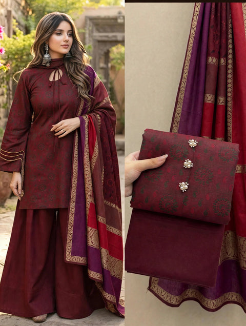 🔥 ONLY #1850/-PKR #WINTER Soosi 3PC 🔥
