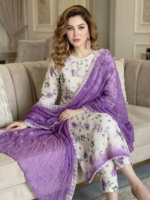 💕 ONLY 2650/-PKR #CHIKANKARI LAWN 3PC 👗
