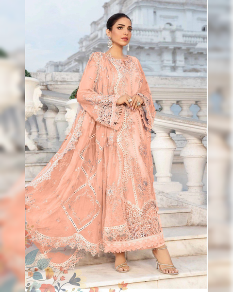 Exclusive Pani Kari & Chikankari Embroidery Premium Chiffion 3 Pc Dress 👗