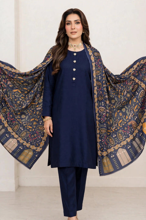 💕 #WINTER’s #KALAMKARI SHAWL WITH DHANAK 3PC💕