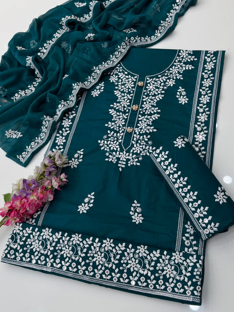 Most Beautiful & Unique Handmade Style Thread Embroidery Lawn 3 PC Dress 👗