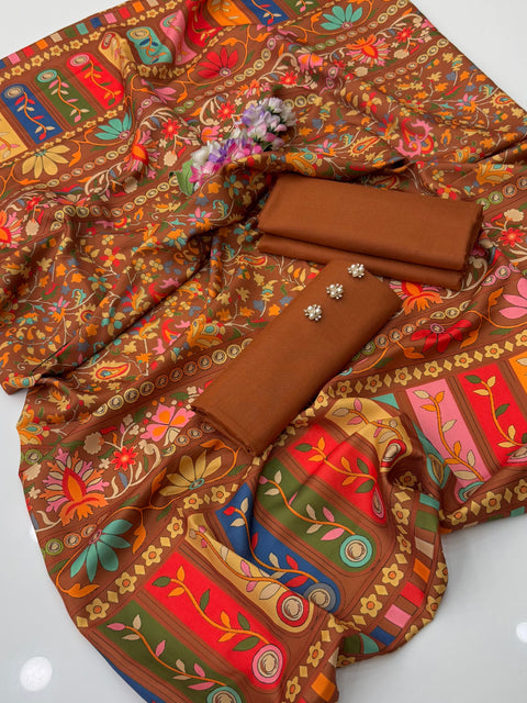 💕 #WINTER’s #KALAMKARI SHAWLS WITH DHANAK 3PC💕