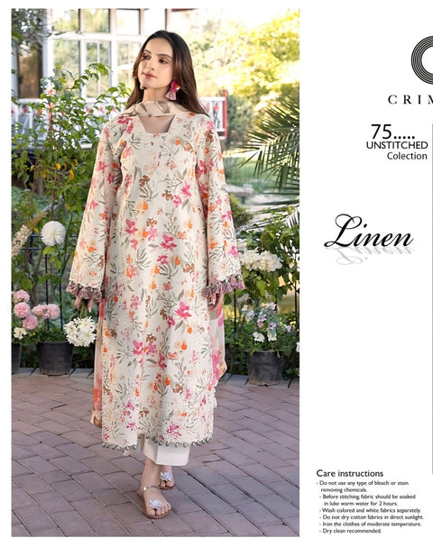 💕 Branded Hit Codes Digital Printed Premium Linen 3 Pc 👗