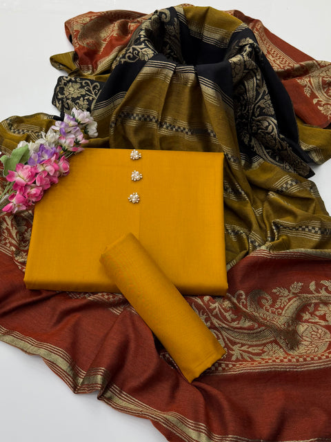 💕 #Winter’s Jacquard Pashmina Shawl With Dhanak 3 PC Dress 👗