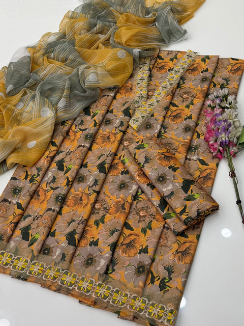 🔥 Sapphire & Baroque Brand Pure Lawn Embroidery 🪡 3 PC Dress 👗