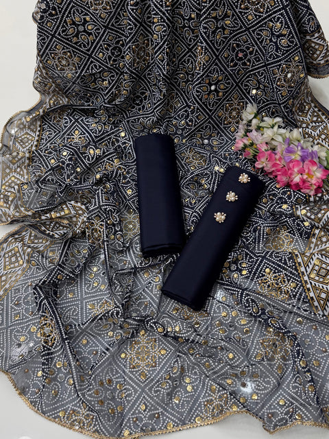 💕 Fancy Chunri Duppata With Lawn Shirt & Trouser 3 PC 👗