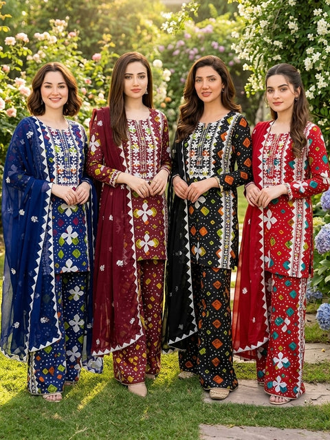 🔥 #CHUNRI #APPLIQUE LAWN 💕