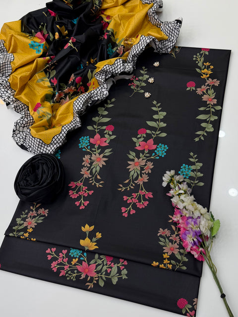 🔥 #Branded Hit Code Digital Printed Superior Quality Linen 3 PC Dress 👗