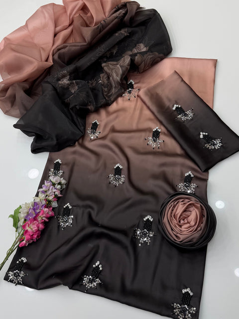 💕 #MOST #VIRAL HANDWORK SHAMOOZ 3 PC Dress 👗