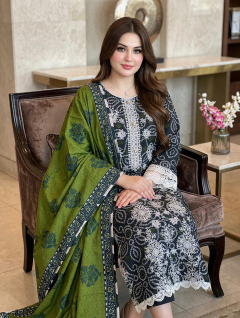 💕 ONLY 2650/-PKR #CHIKANKARI #LINEN 3 PC 👗