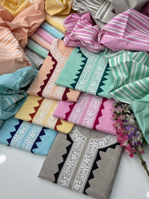 Winter’s Handmade Pakka Tanka With Applique Ralli Work 3 Pc Dress 👗