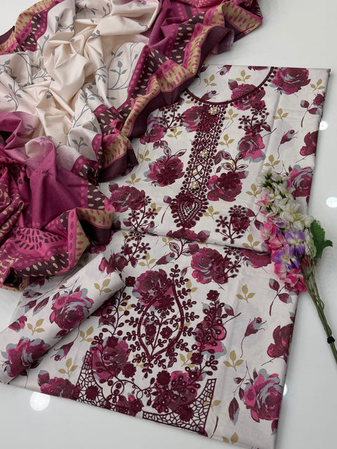 💕 ONLY 2850/-PKR #DHANAK #WINTER’s 3 PC 💕