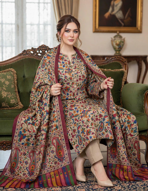 🔥 #KALAMKARI #PASHMINA 3PC🔥