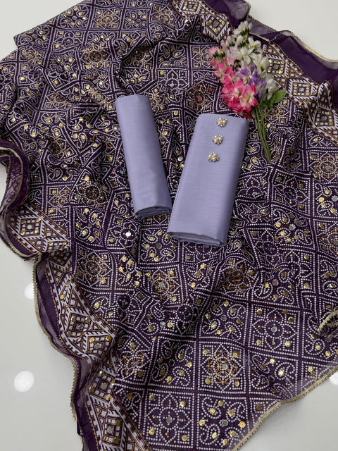 💕 Fancy Chunri Duppata With Lawn Shirt & Trouser 3 PC 👗