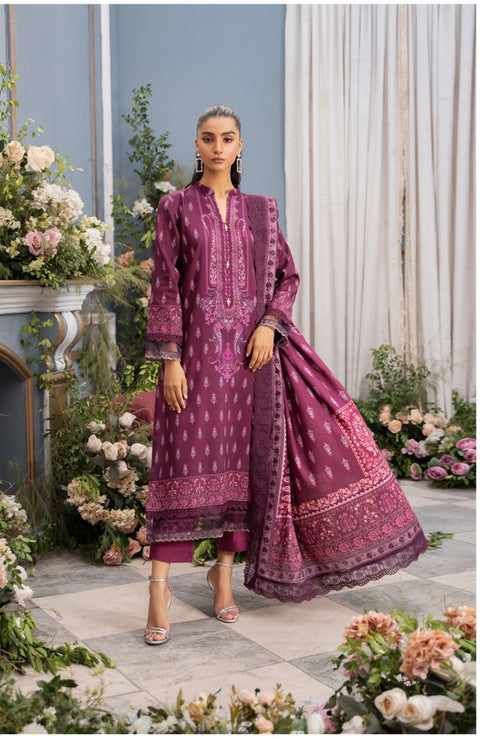 💯% Original Mausummery Brand Digital Printed Bana Dora Linen 3 Pc Dress 👗