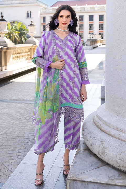 💕 Branded Luxury Pure Lawn With Embroidered Patches 3 Pc 👗