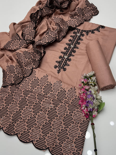 💕 #Winter’s Beautiful And Elegant Fancy Sequence Embroidery 🧵 Dhanak 3 PC 👗