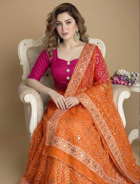💕 Fancy Chunri Duppata With Lawn Shirt & Trouser 3 PC 👗