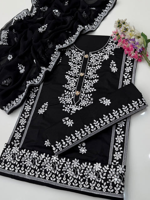 Most Beautiful & Unique Handmade Style Thread Embroidery Lawn 3 PC Dress 👗
