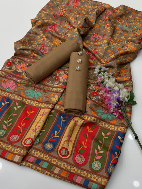 💕 #WINTER’s #KALAMKARI SHAWLS WITH DHANAK 3PC💕