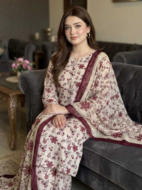 🔥 ONLY 2450/-PKR MPRINT LAWN 3PC 🔥
