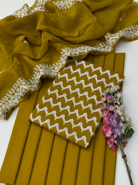 Beautiful Sequence Work Bareeze Embroidery 🧵 Lawn Shirt 3 Pc Dress 👗