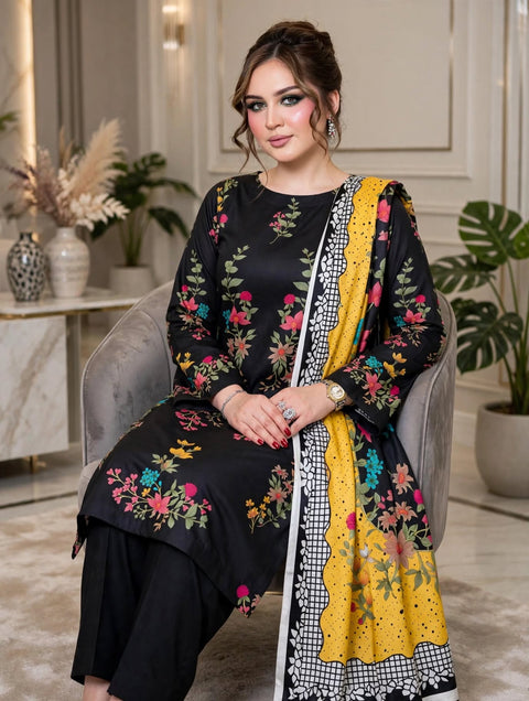 🔥 #Branded Hit Code Digital Printed Superior Quality Linen 3 PC Dress 👗