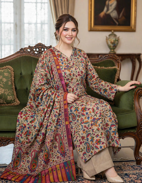 🔥 #KALAMKARI #PASHMINA 3PC🔥