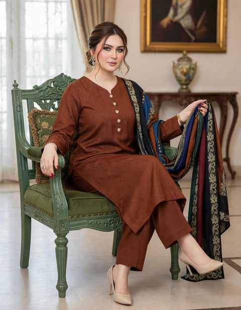 🔥 ONLY #1850/-Pkr Embrace The Elegance of Mid Season Multani Khaadi Soosi 3 PC 👗
