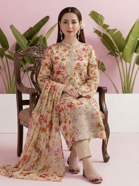 🔥 ONLY 2650/-PKR #CHIKANKARI LAWN 3 PC 🔥