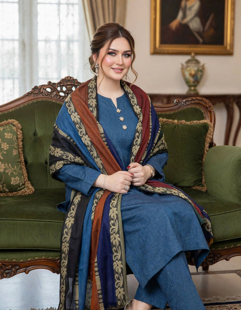 🔥 ONLY #1850/-Pkr Embrace The Elegance of Mid Season Multani Khaadi Soosi 3 PC 👗